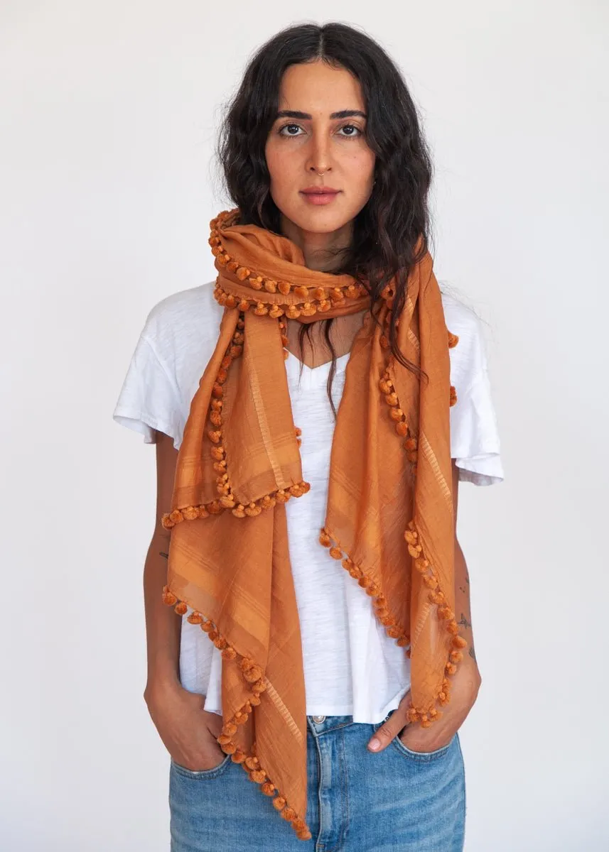 Dupatta Plain Shawl, Toffee