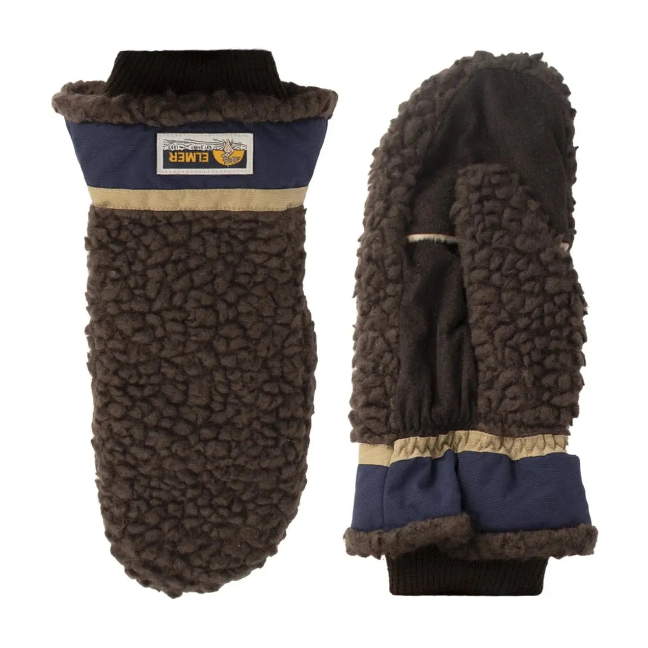 Elmer Gloves Wool Pile Mitten Brown