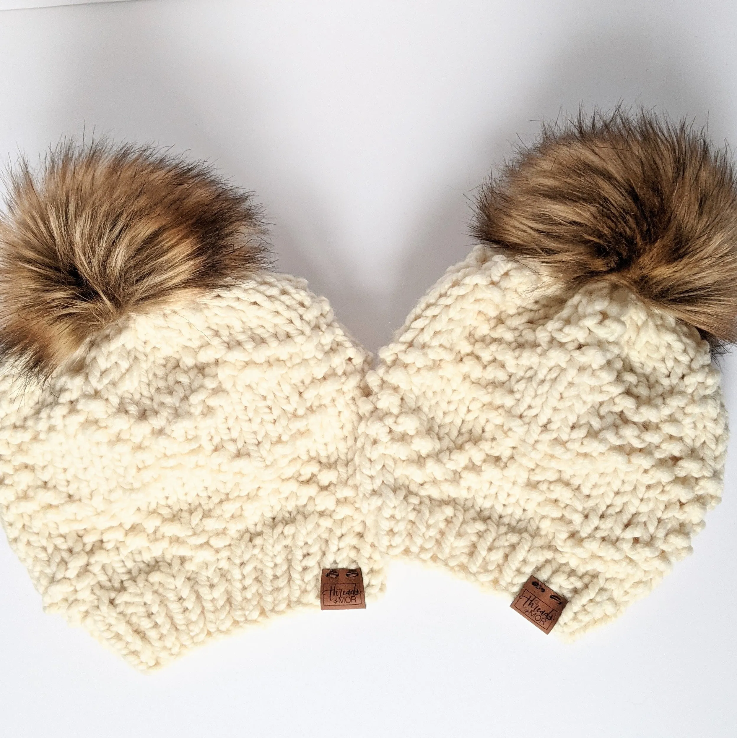 Etta Cream Knit Beanie Hat
