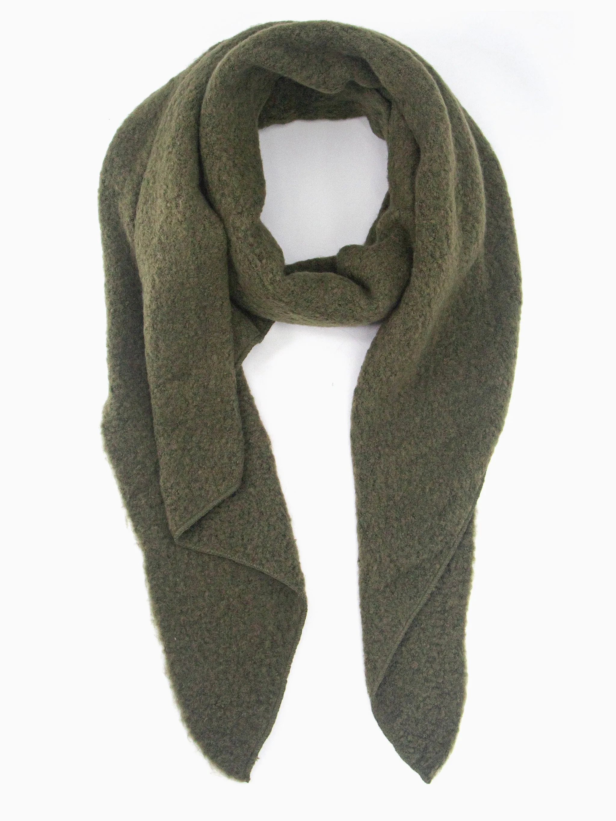 Evie Heavyweight Asymmetric Scarf - Khaki