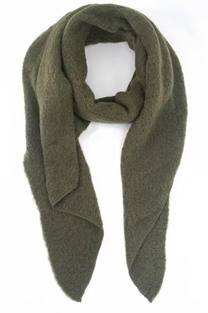 Evie Heavyweight Asymmetric Scarf - Khaki