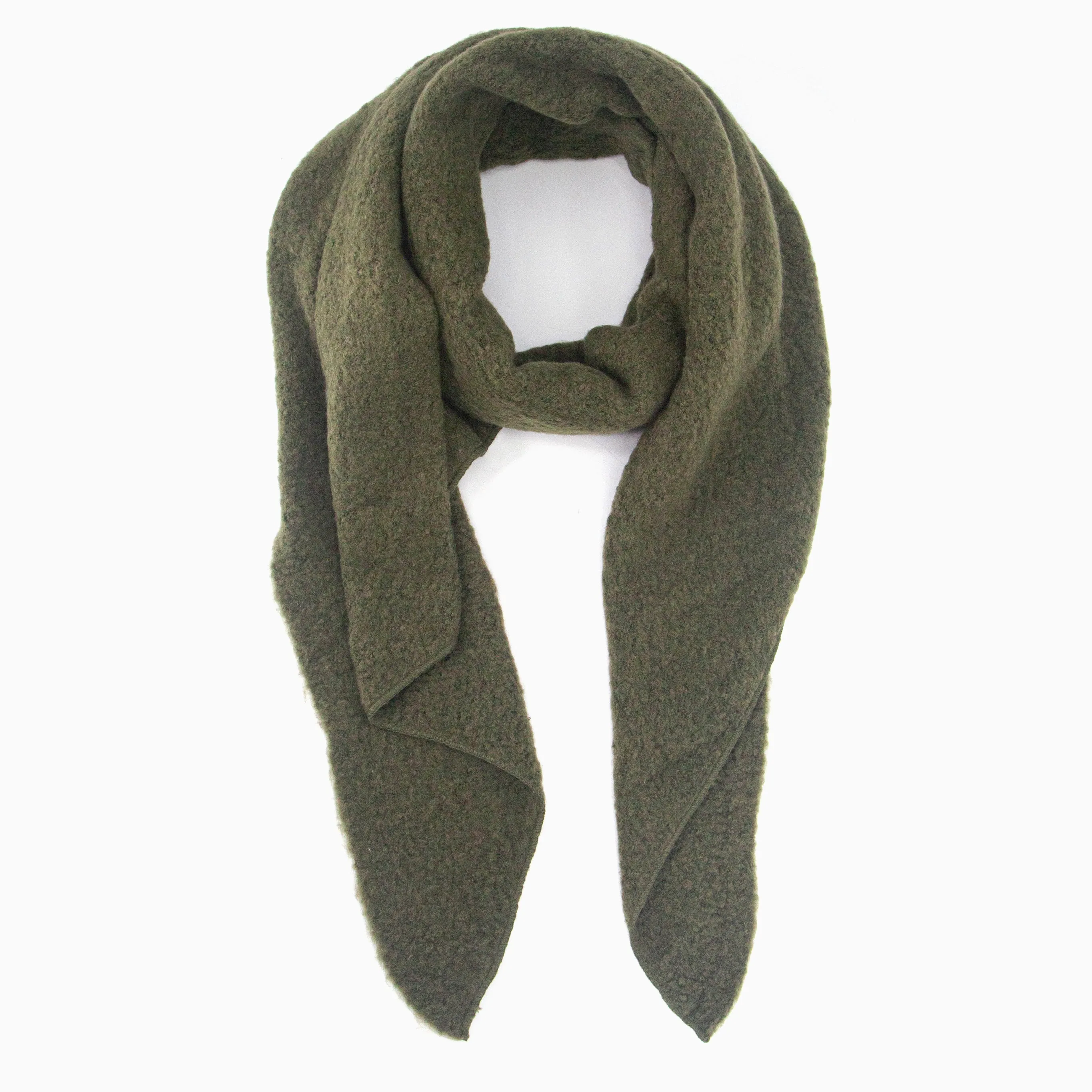 Evie Heavyweight Asymmetric Scarf - Khaki