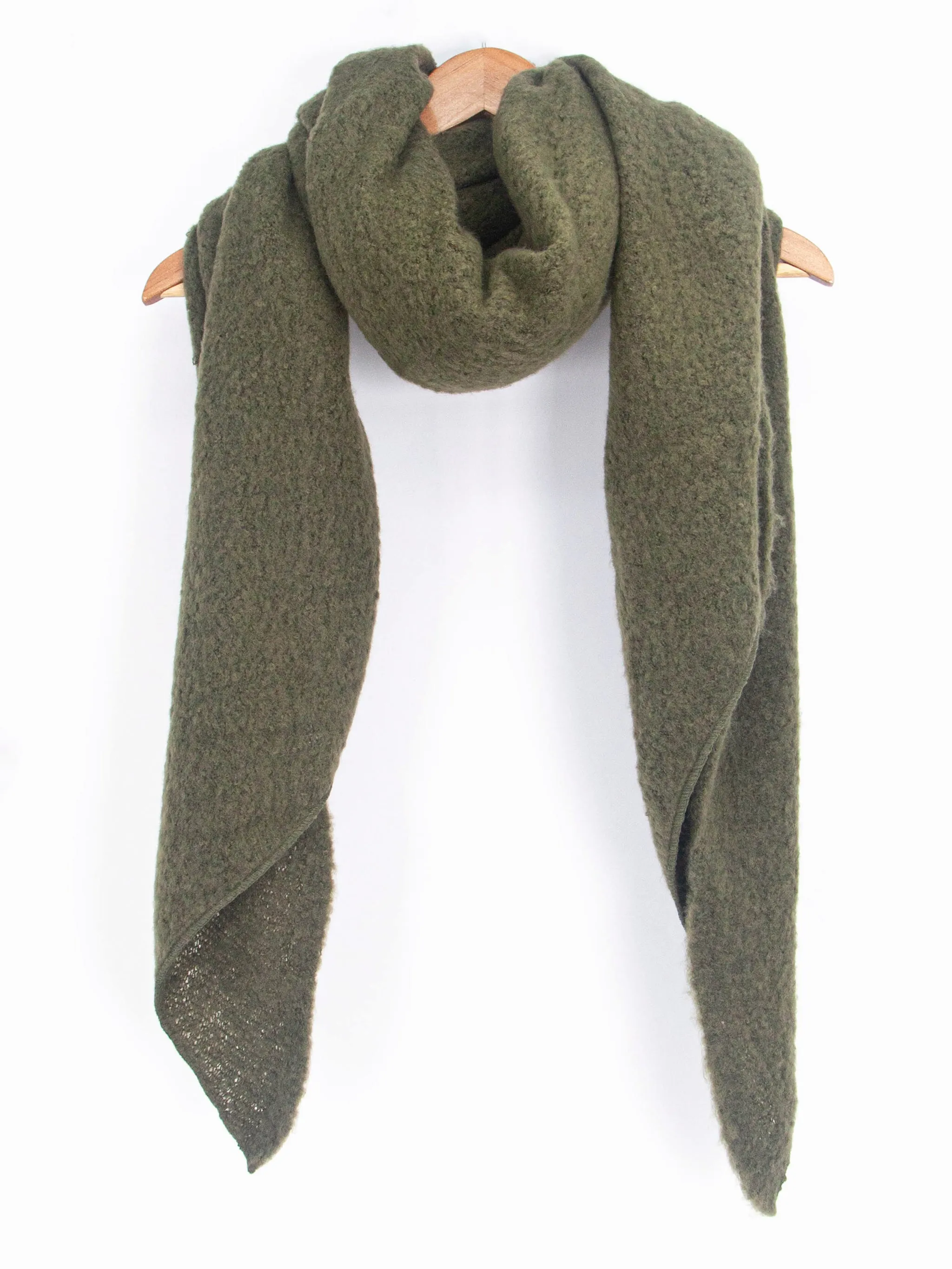 Evie Heavyweight Asymmetric Scarf - Khaki