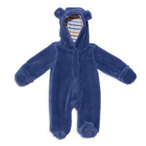 Faded Denim Minky Pram
