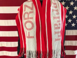 Ferrari Grand Prix F.1 ‘ FORZA FERRARI ‘ 80’s Vintage Knit Scarf