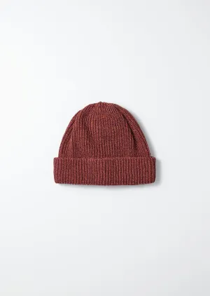 FINAL SALE: Recycled Cotton Marl Beanie - Bordeaux