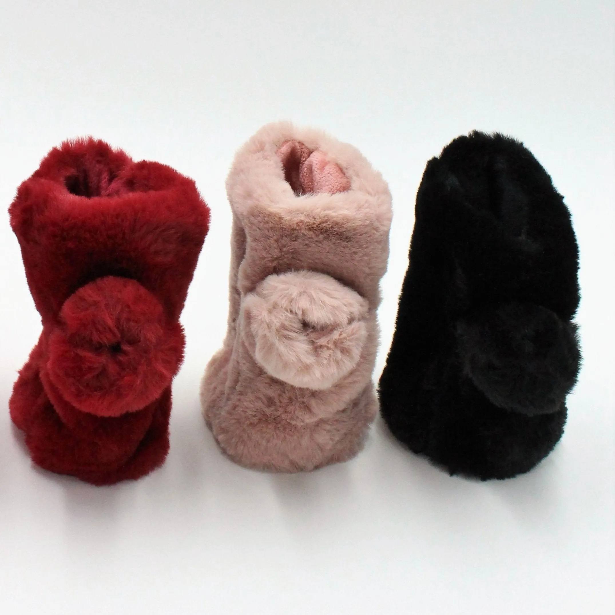 Fingerless mittens in Faux fur