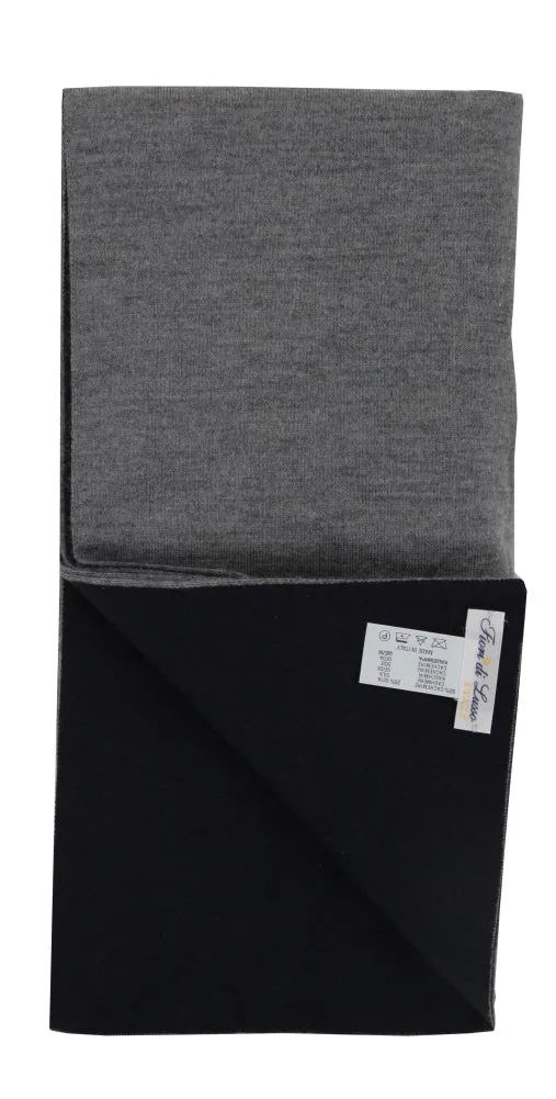 Fiori Di Lusso Dark Blue Cashmere Blend Scarf