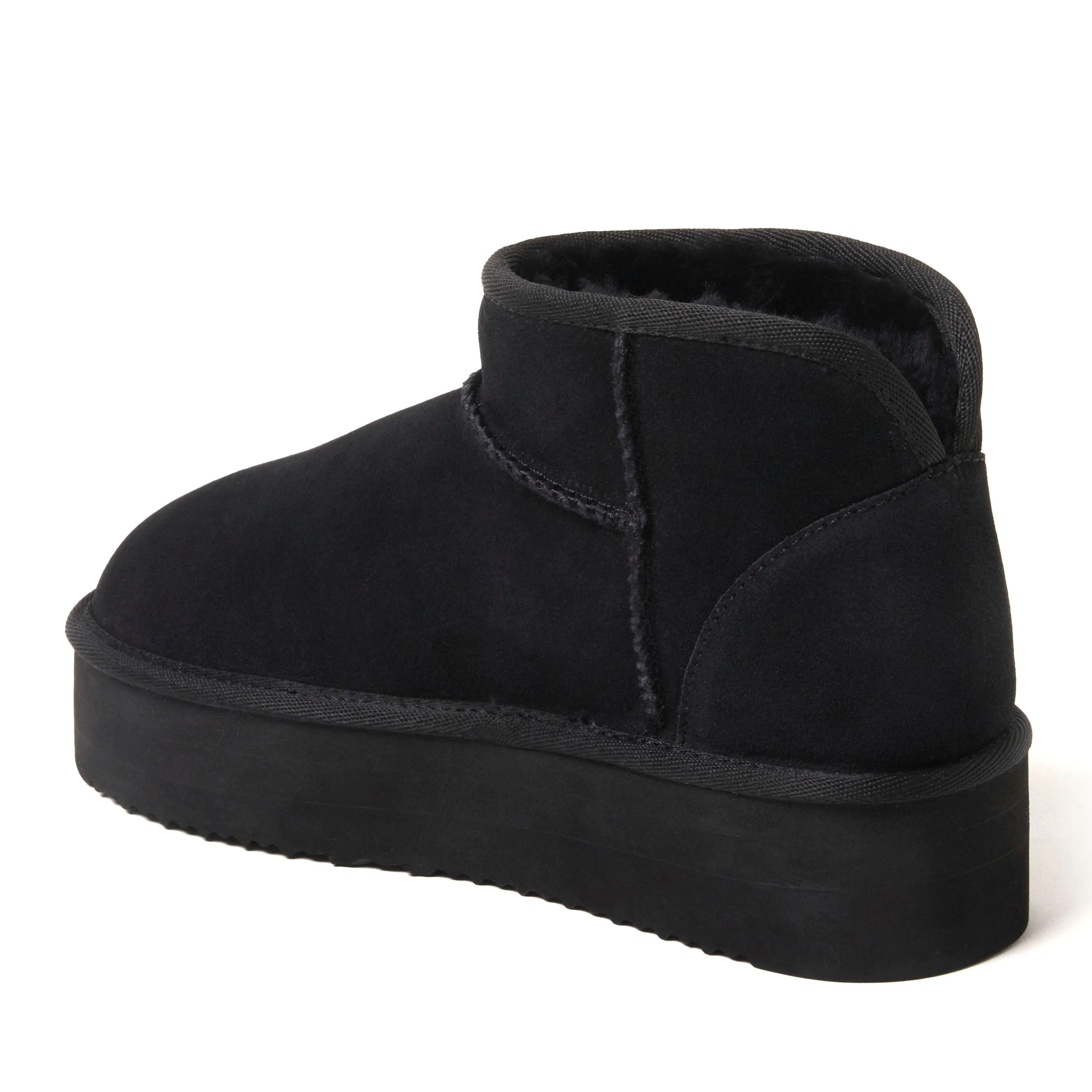 Fireside by Dearfoams Women's Kingston Genuine Shearling Platform Bootie