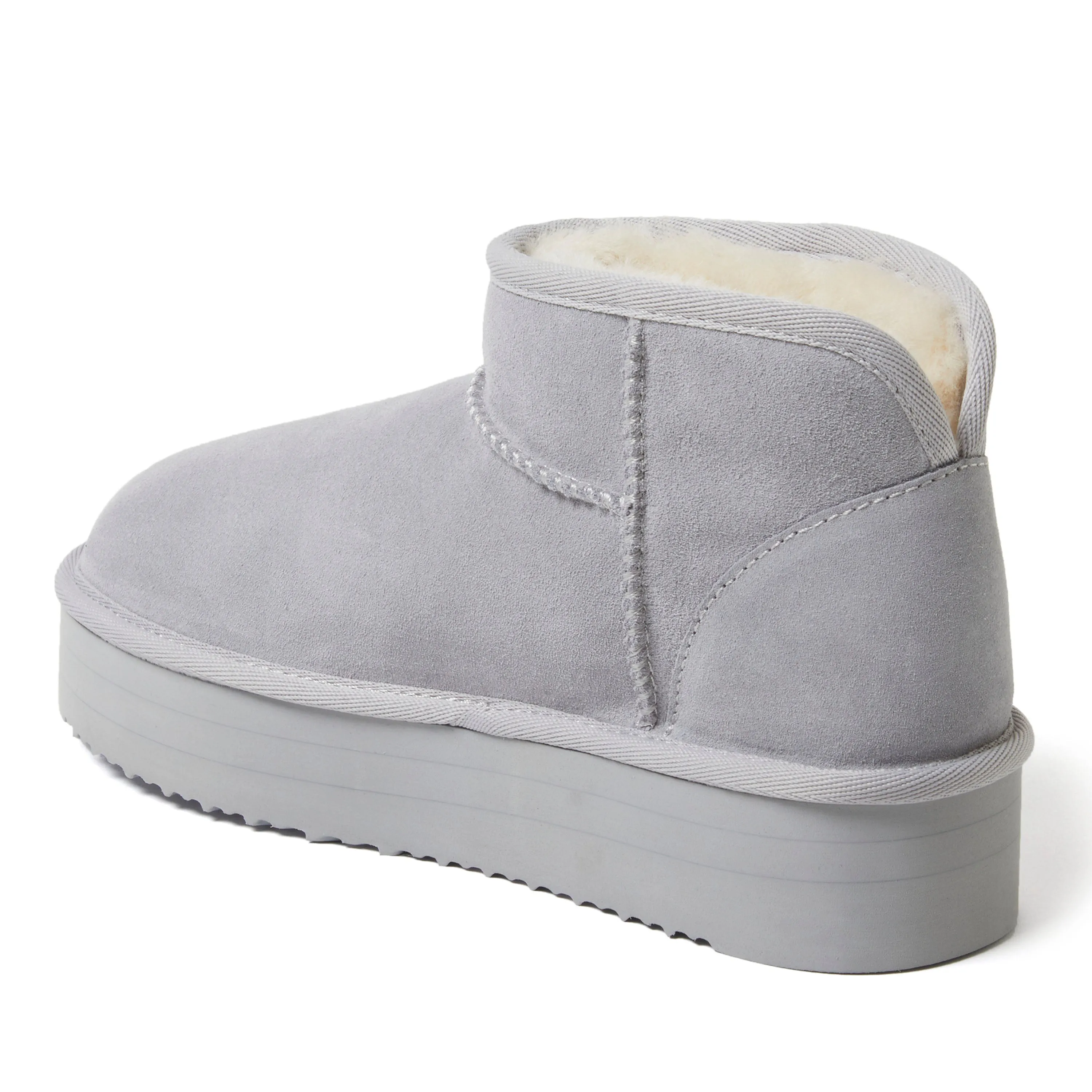 Fireside by Dearfoams Women's Kingston Genuine Shearling Platform Bootie