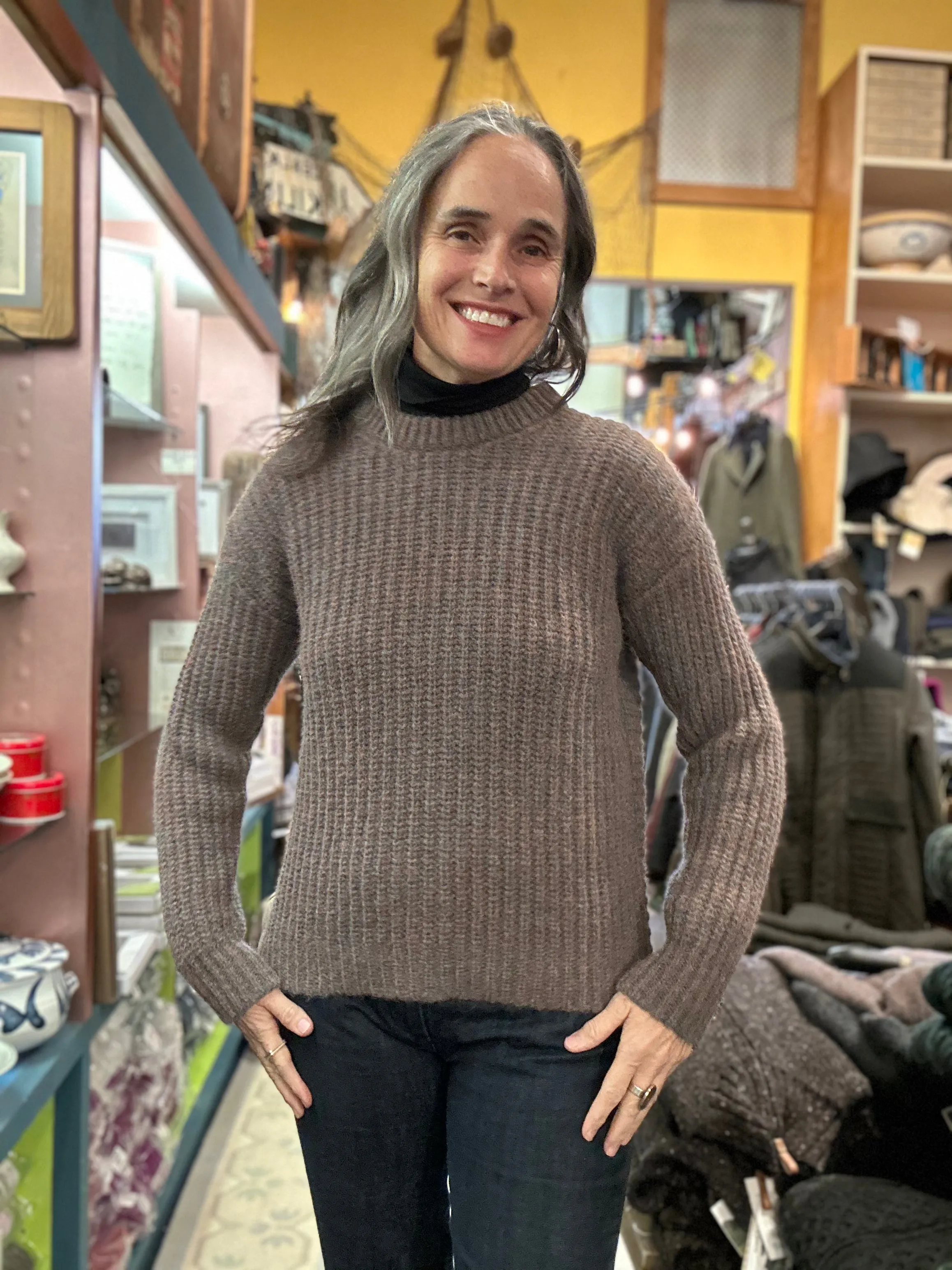 Fisherman Out of Ireland Ribbed Crew Sweater
