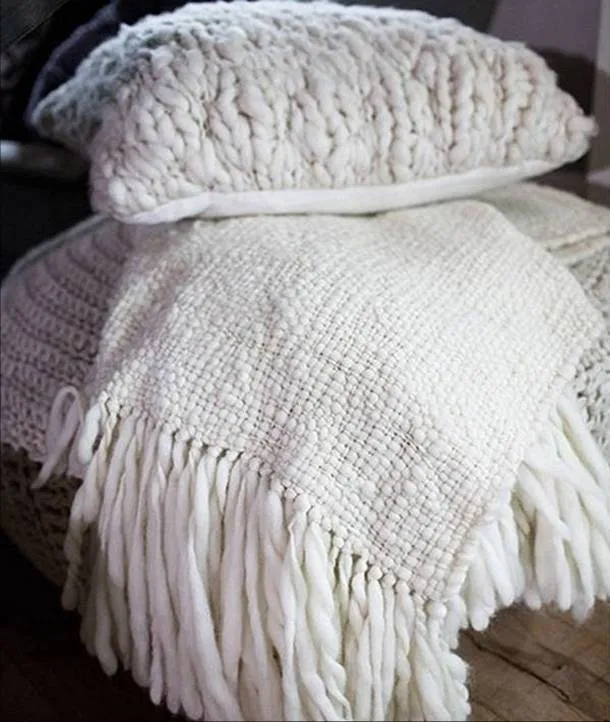 Flame Chunky Wool Blanket