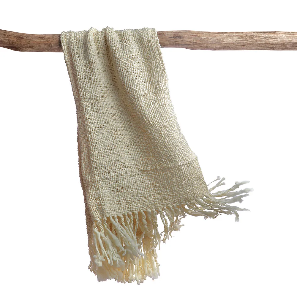 Flame Natural Wool Throw Blanket