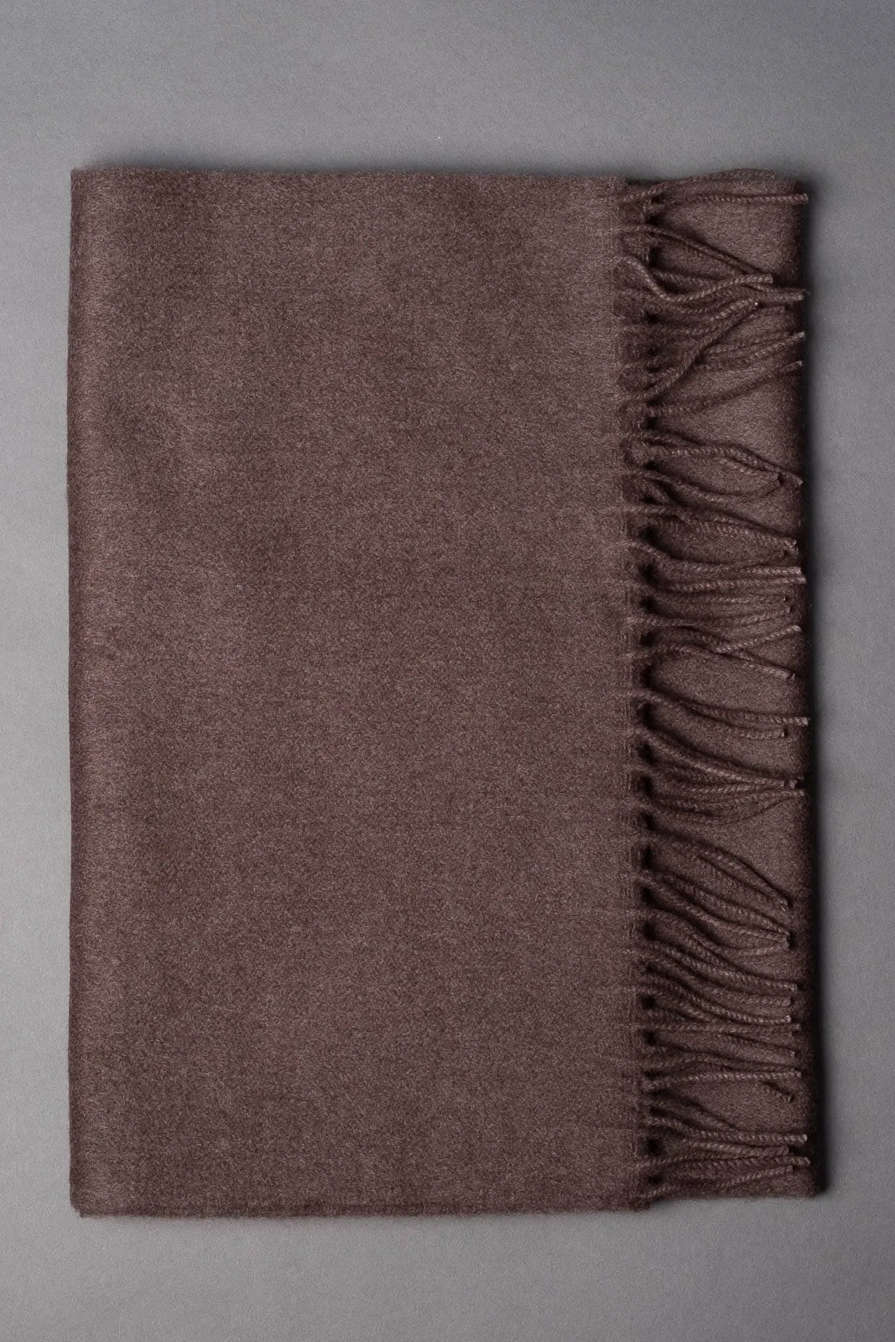 Flannel Cashmere Scarf - Brown