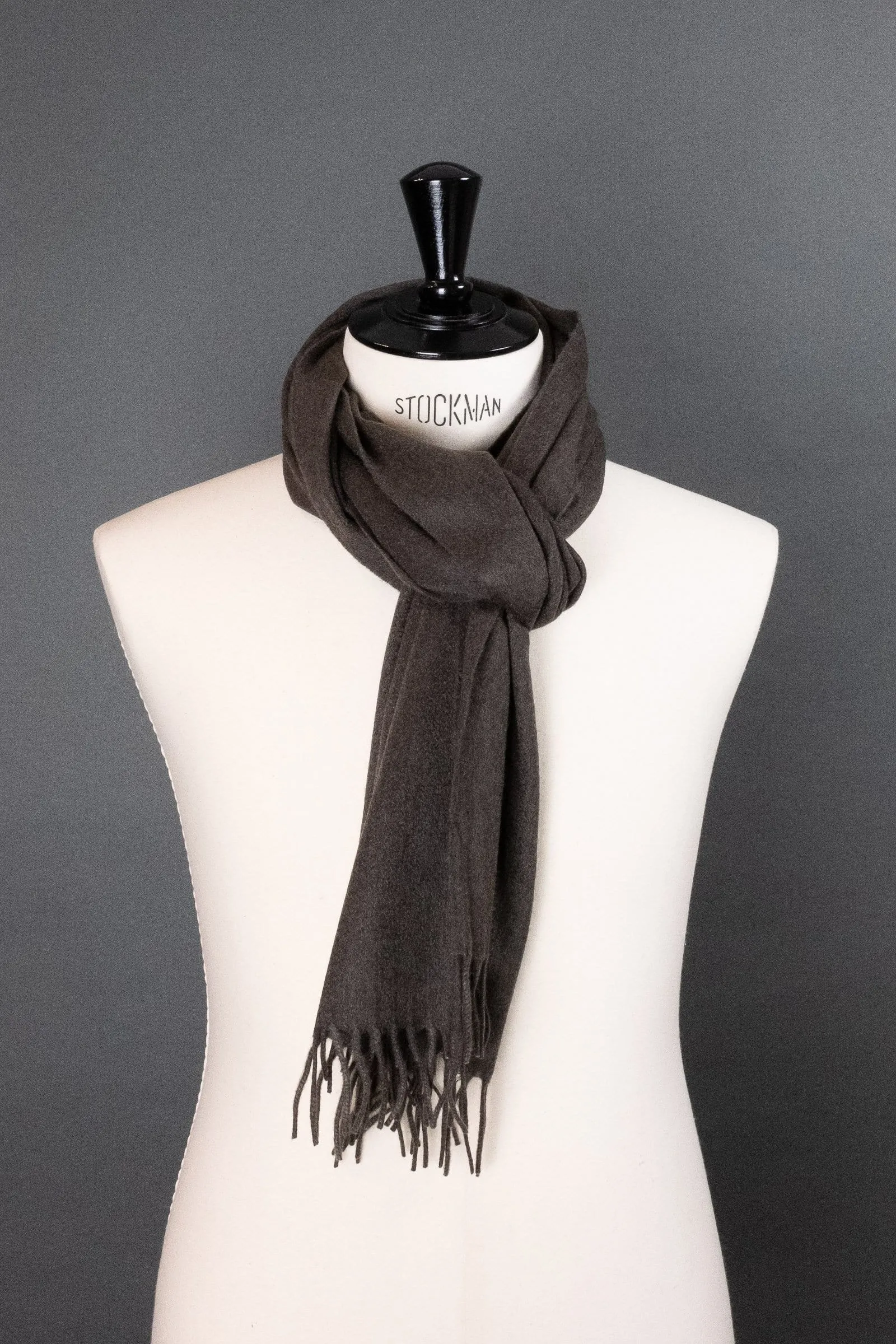 Flannel Cashmere Scarf - Brown