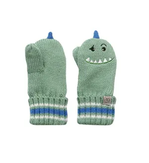 FlapJackKids Baby Knitted Mittens (Dino)