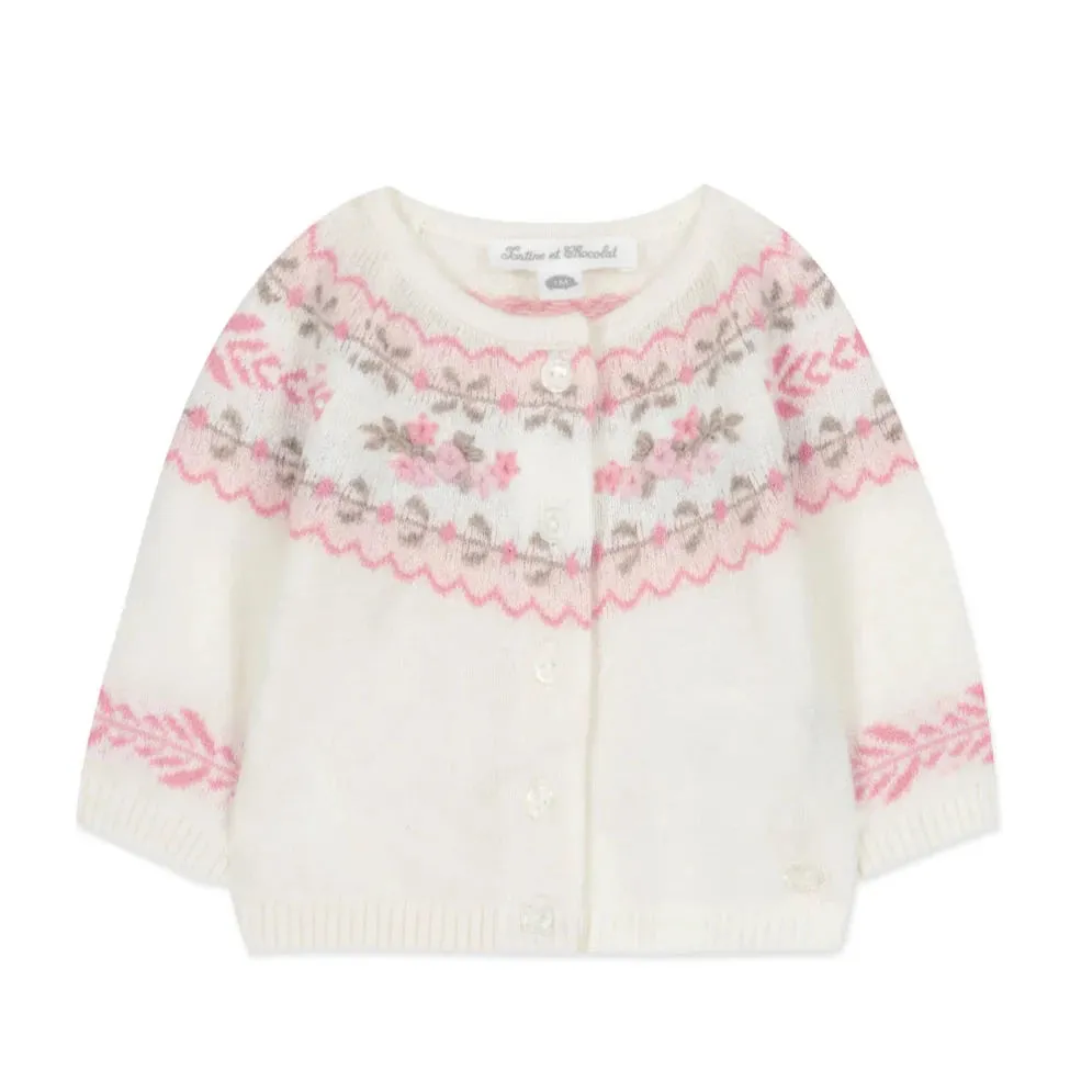 Floral Jacquard Cardigan