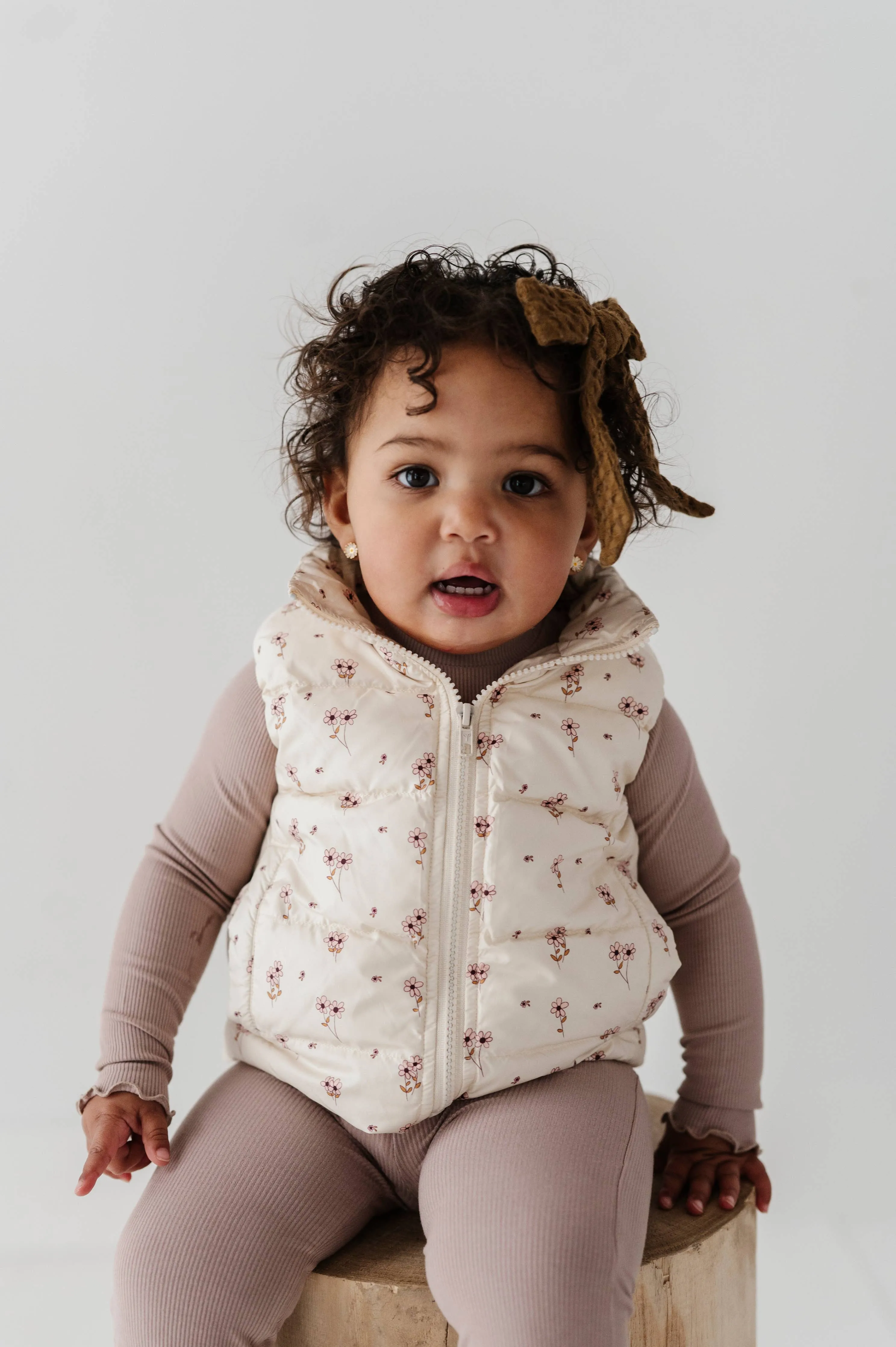 Floral Puffer Vest