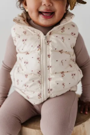 Floral Puffer Vest