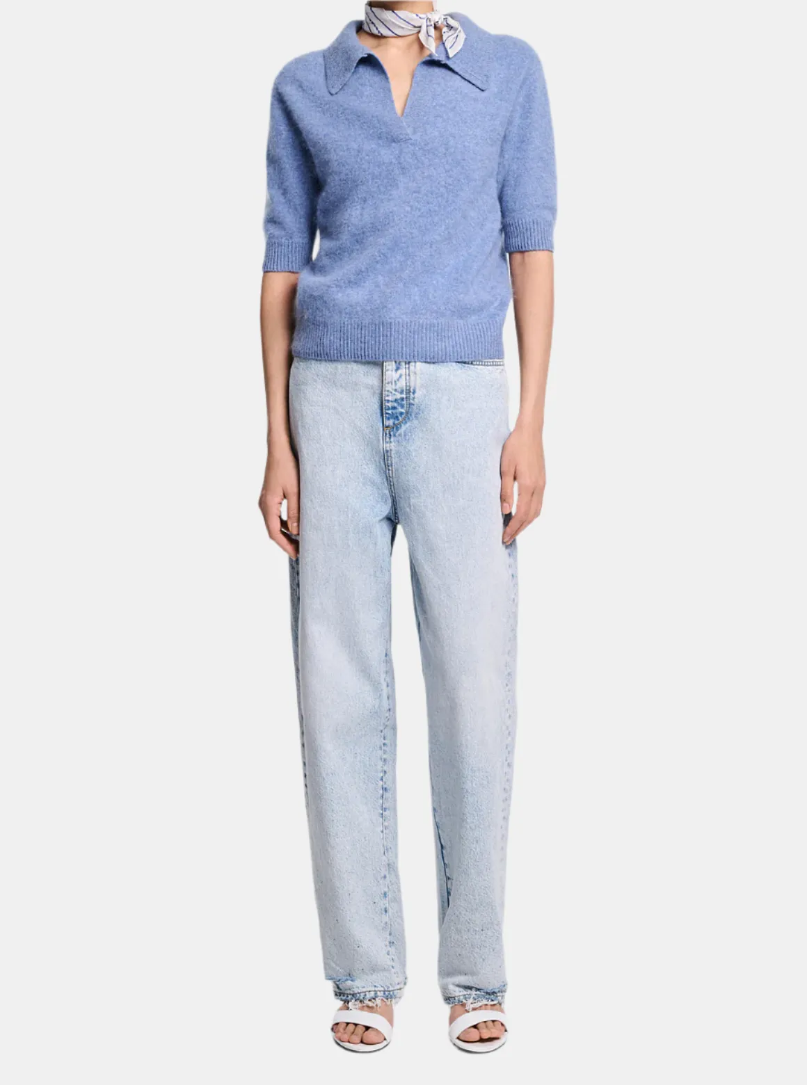 Fluffy Statements Pullover - Medium Denim Blue