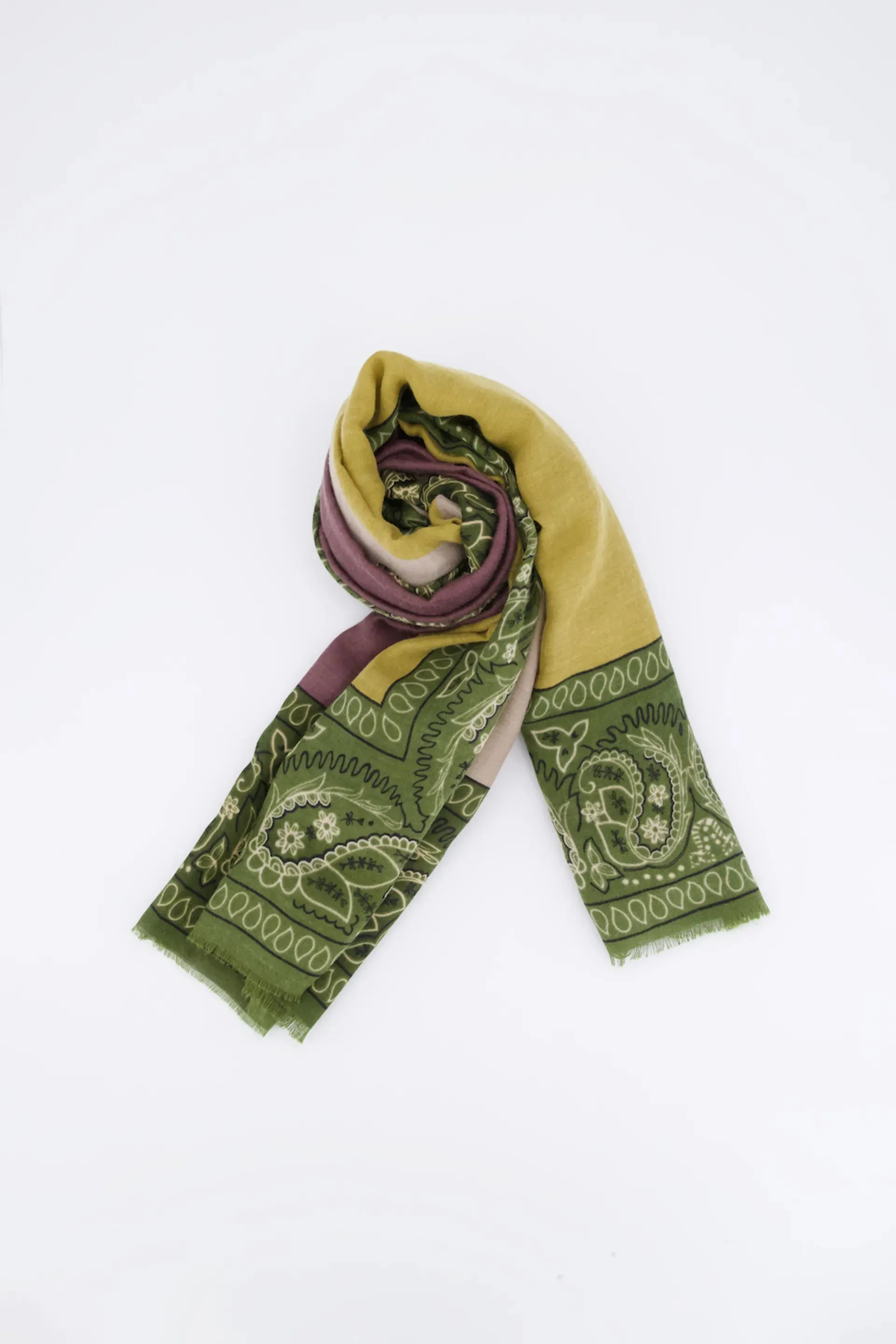 Frayed Edge Printed Scarf