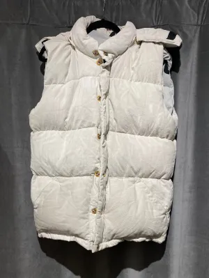 Free City Puffer Vest with Yellow Logo and Paint Hooded