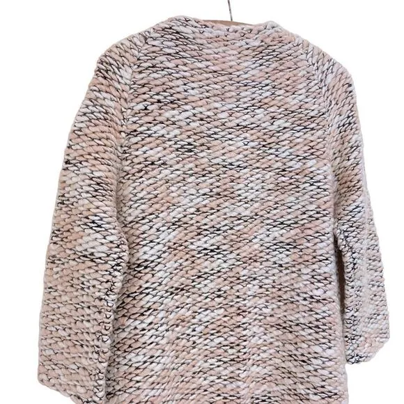 French Connection Oversized Chunky Knit Wool Sweater Coat