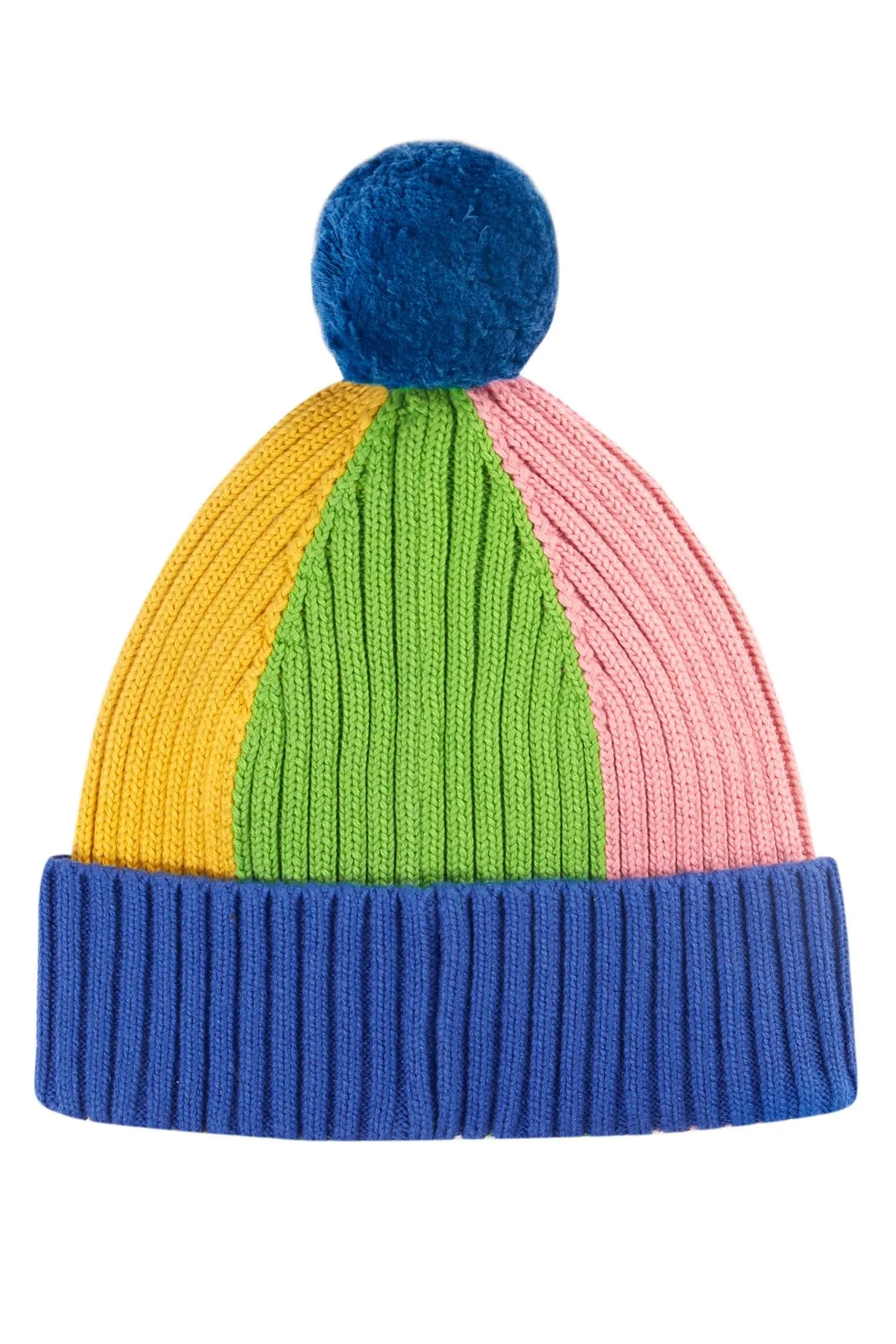 Frugi Rainbow Rib Bobble Hat 500045A4btrw