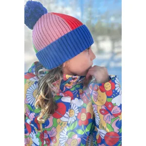 Frugi Rainbow Rib Bobble Hat 500045A4btrw