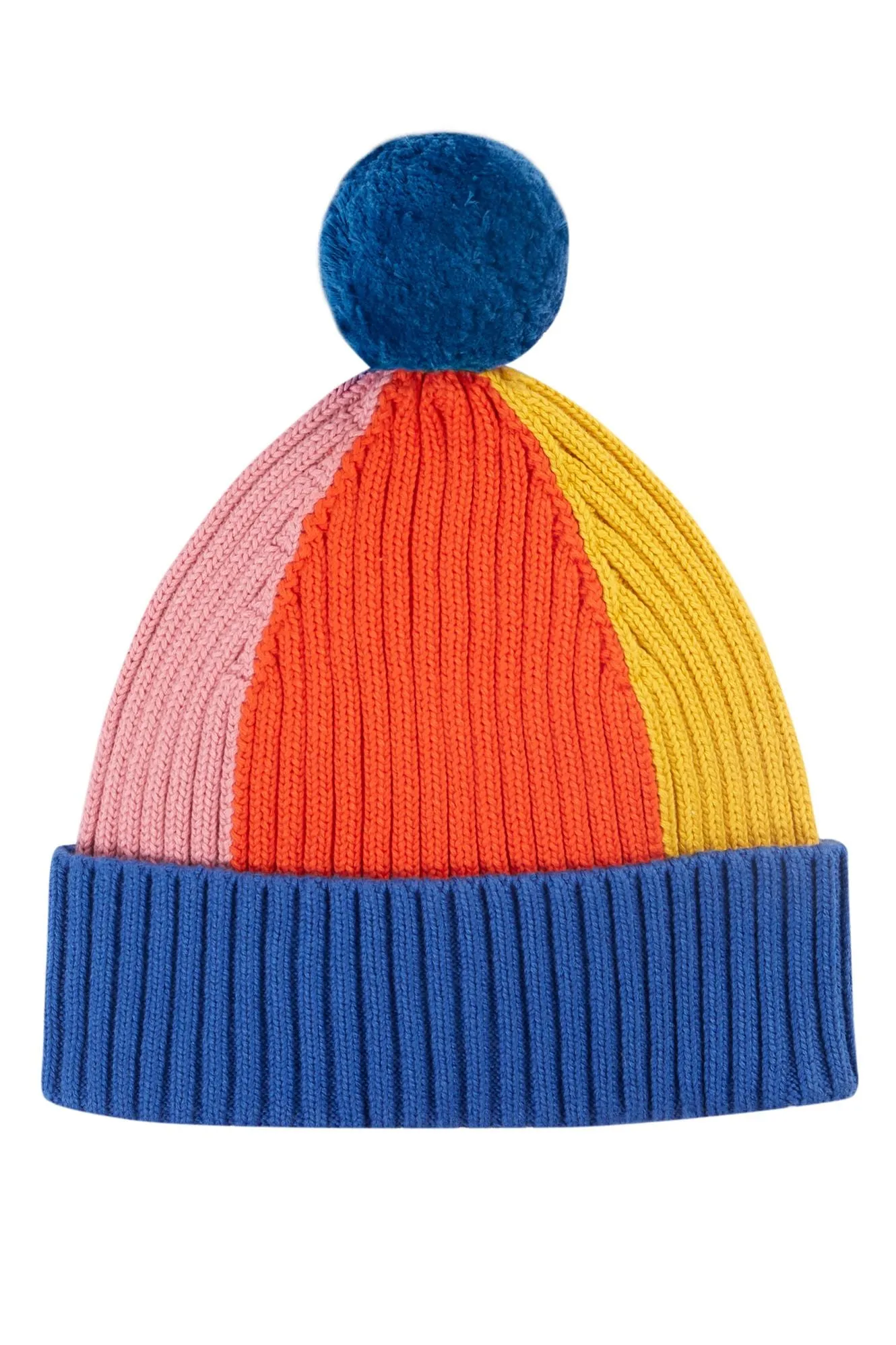Frugi Rainbow Rib Bobble Hat 500045A4btrw