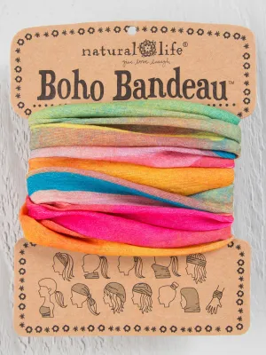 Full Boho Bandeau Headband in Rainbow Ombre