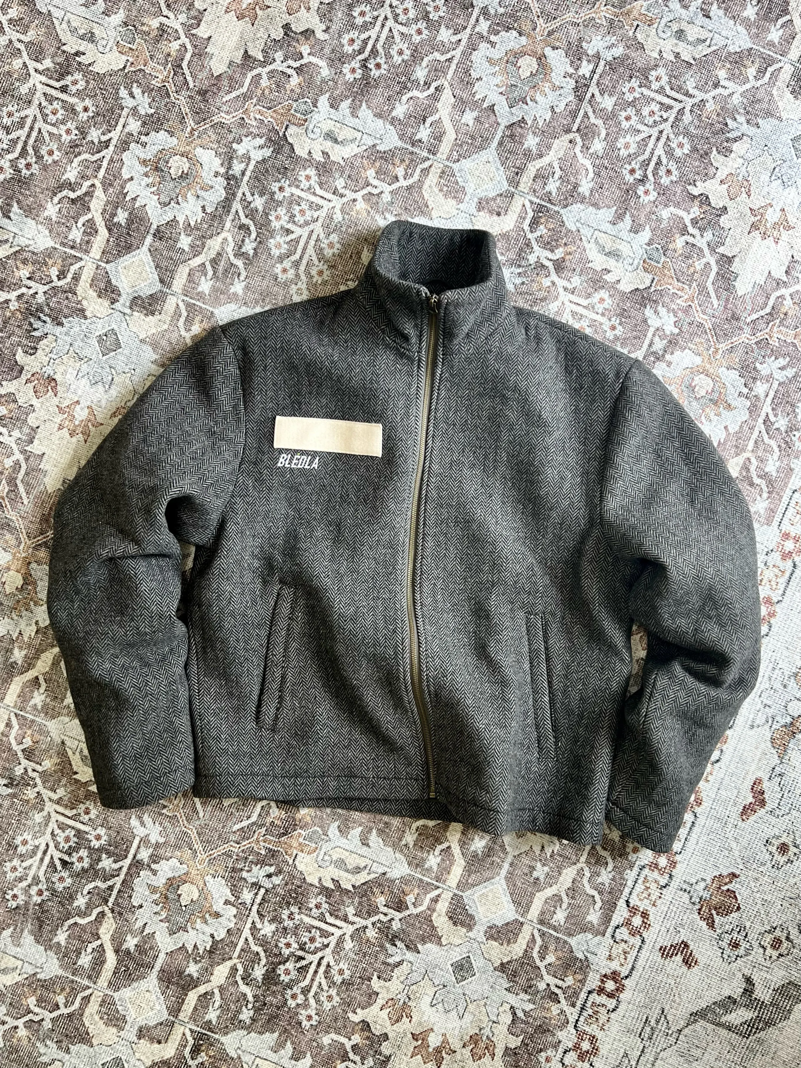 Funnel Wool Jacket - Charcoal
