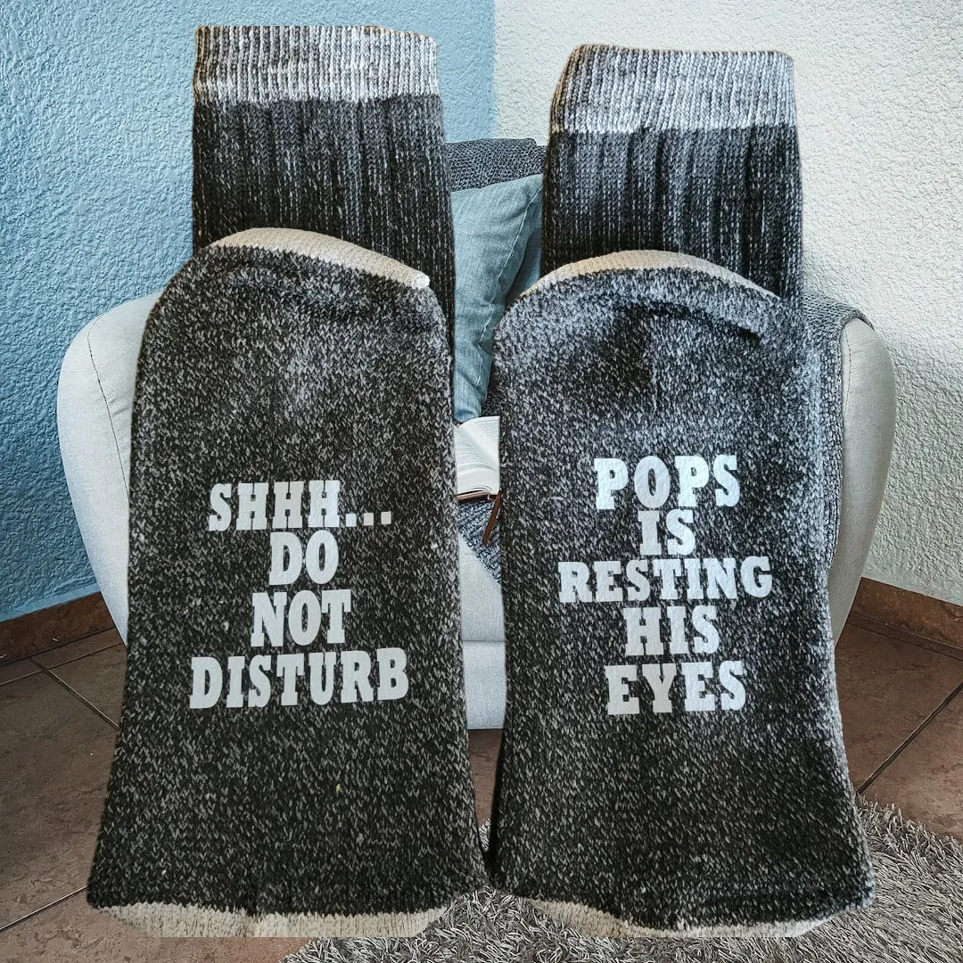 Funny Gift Dad Is Resting His Eyes Do Not Disturb Socks