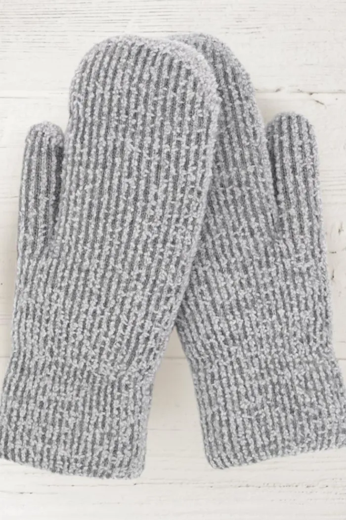 Fuzzy Ribbed Mittens