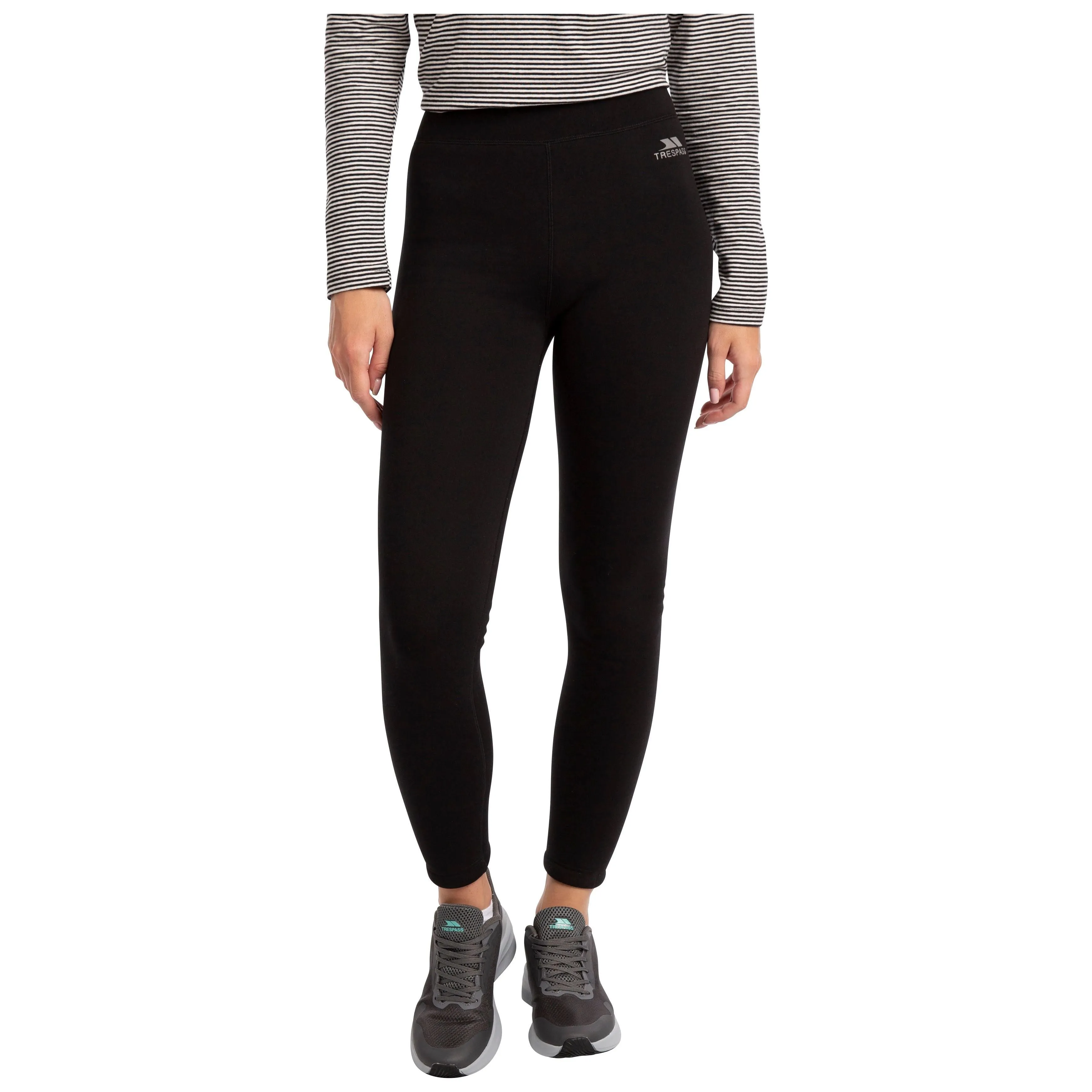Fuzzy Womens Sherpa Lined Leggings in Black