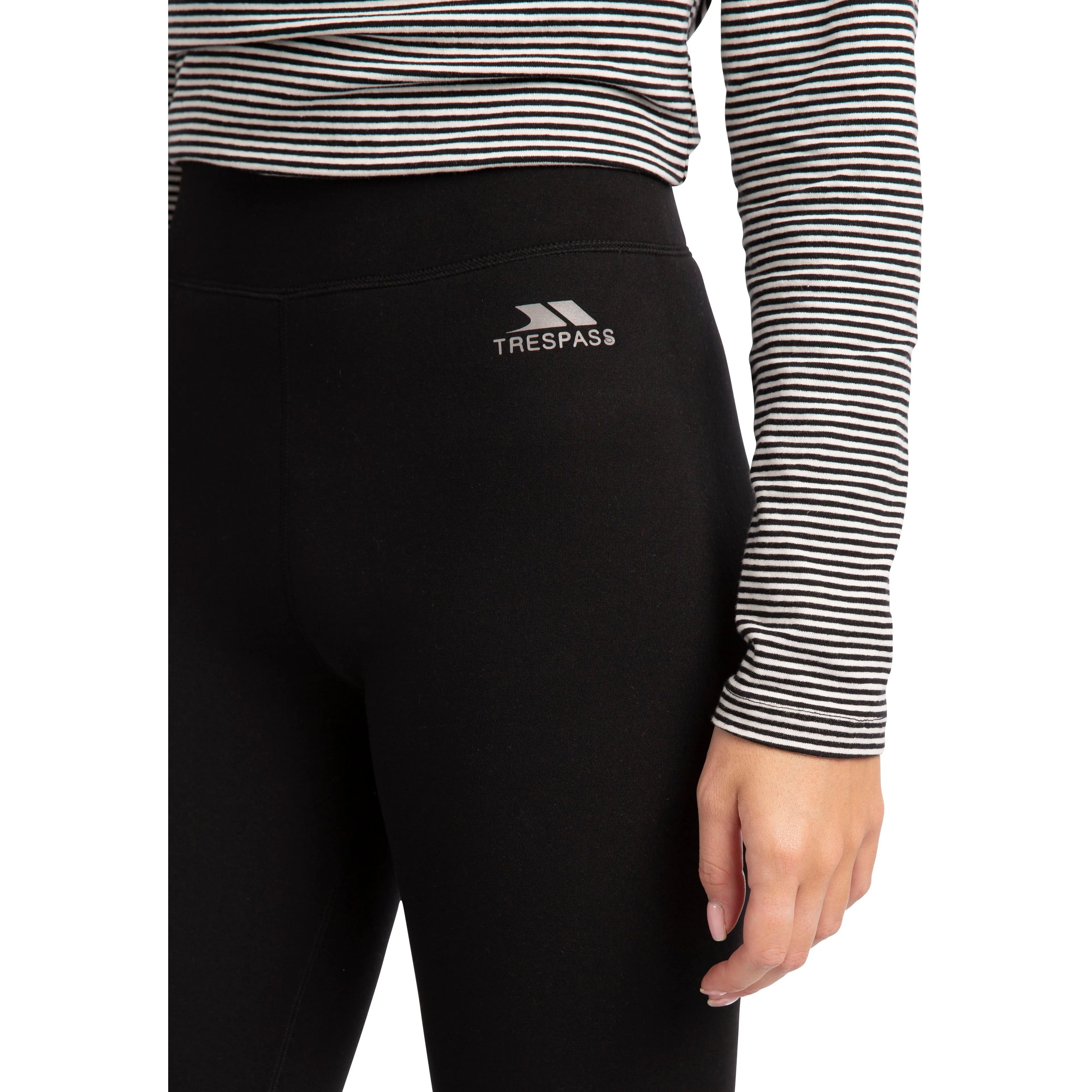 Fuzzy Womens Sherpa Lined Leggings in Black