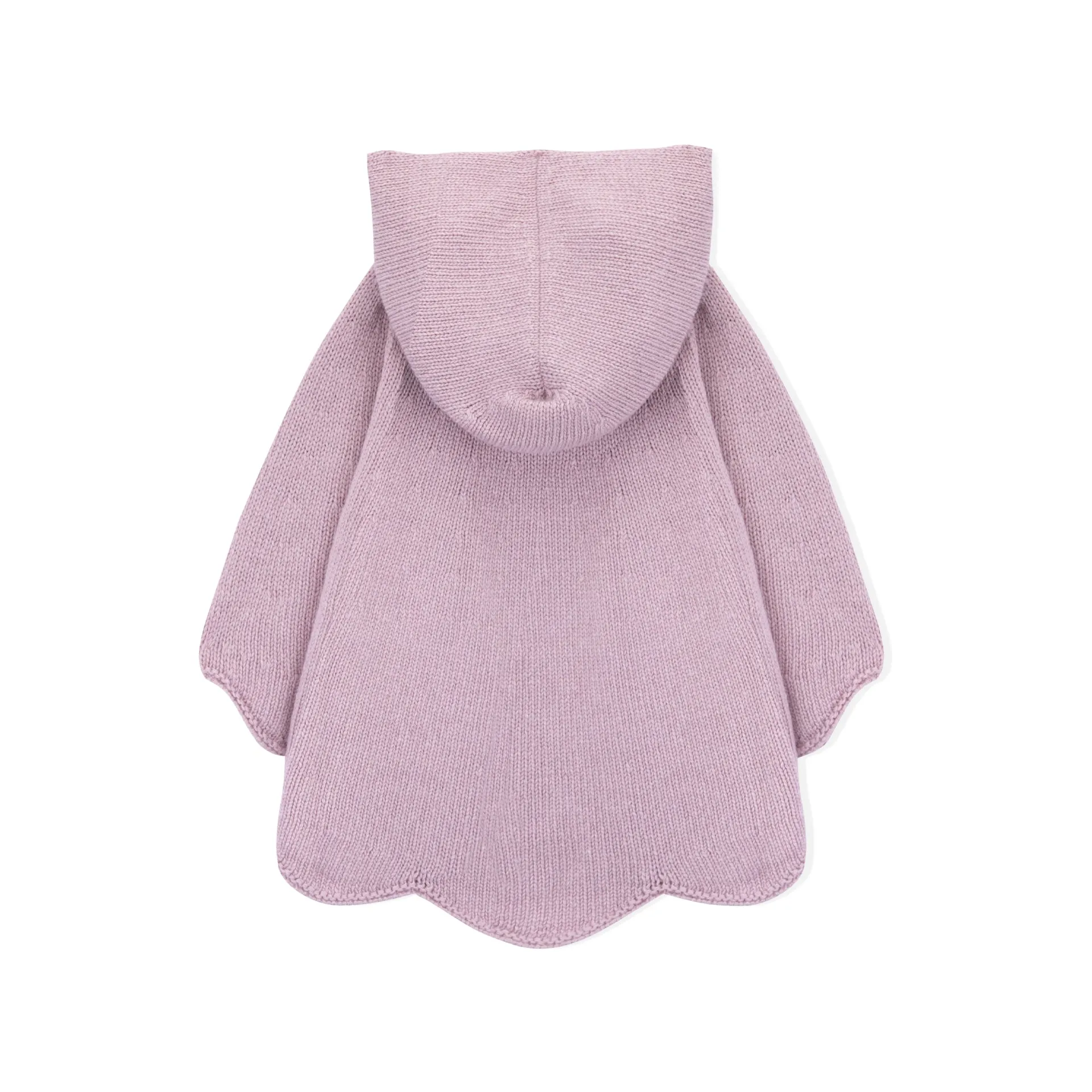 Girls Pink Hooded Poncho