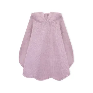 Girls Pink Hooded Poncho