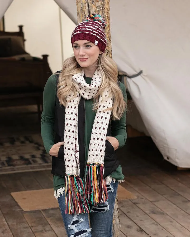 Grace & Lace Whipstitch Scarf - Ivory/Multicolor