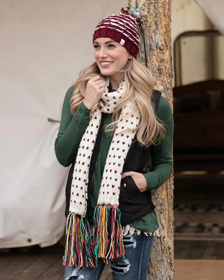 Grace & Lace Whipstitch Scarf - Ivory/Multicolor