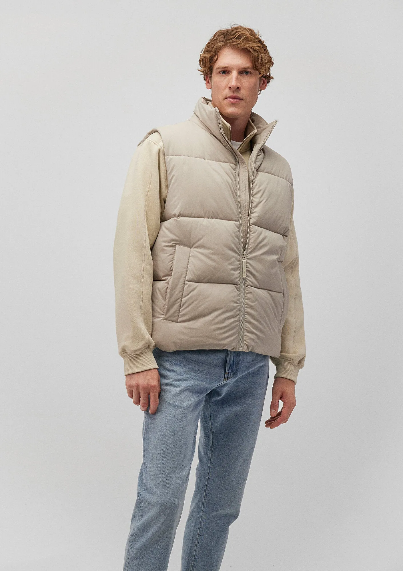 Grey Puufer Vest