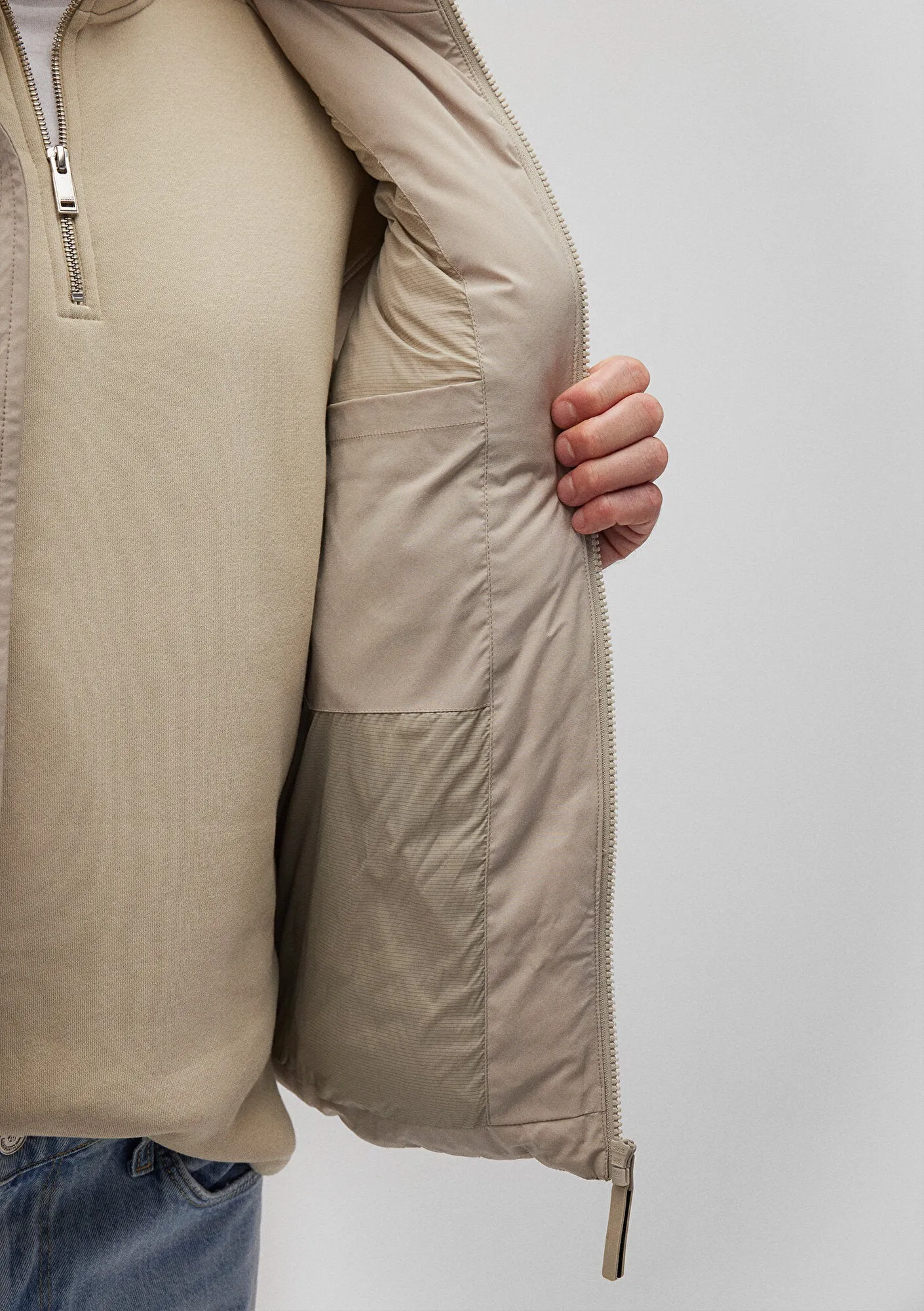 Grey Puufer Vest