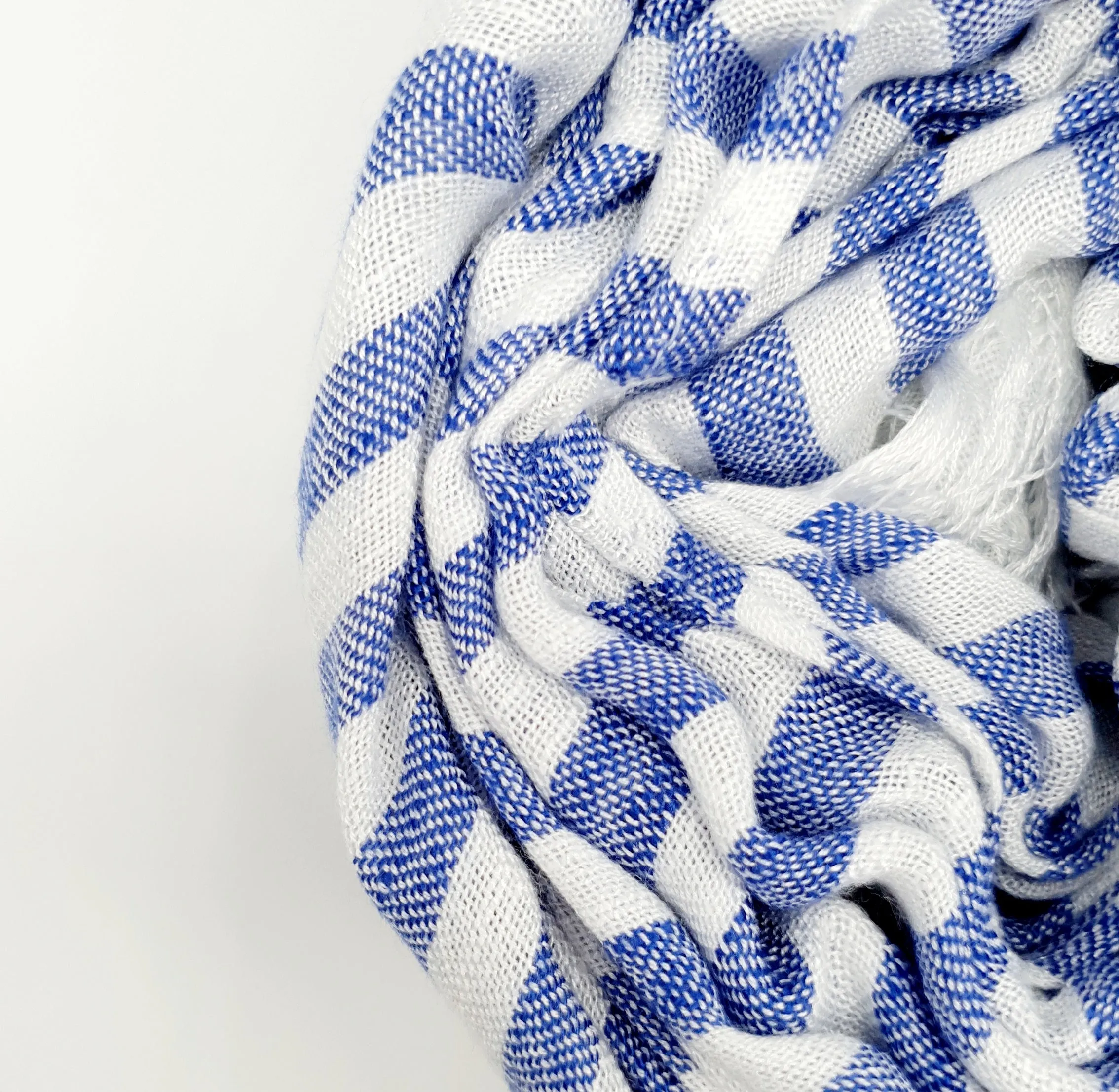 Grimaud Blue/White Stripe Scarf