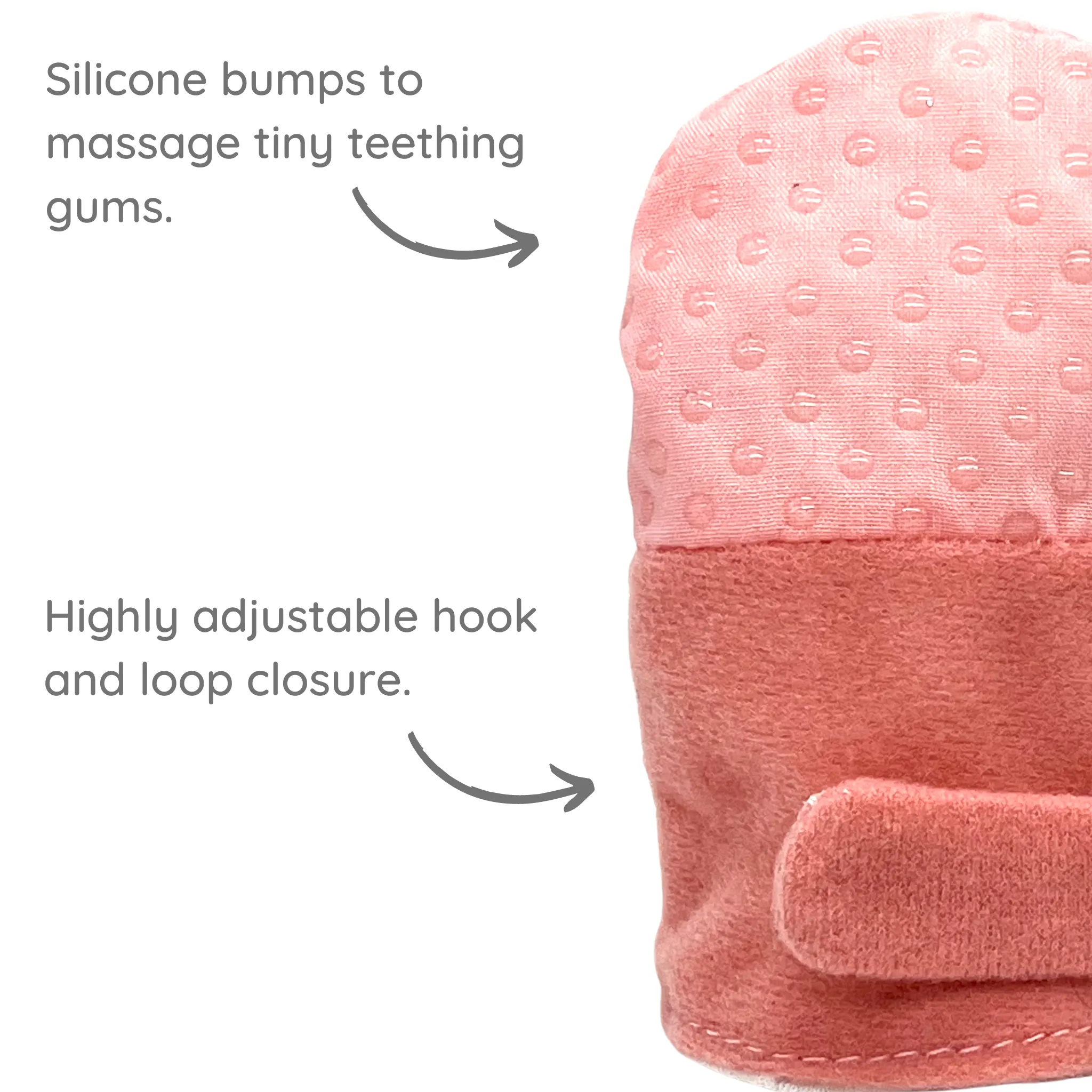 Gummee Mitts Anti scratch Teething Mittens 0  Months Pink