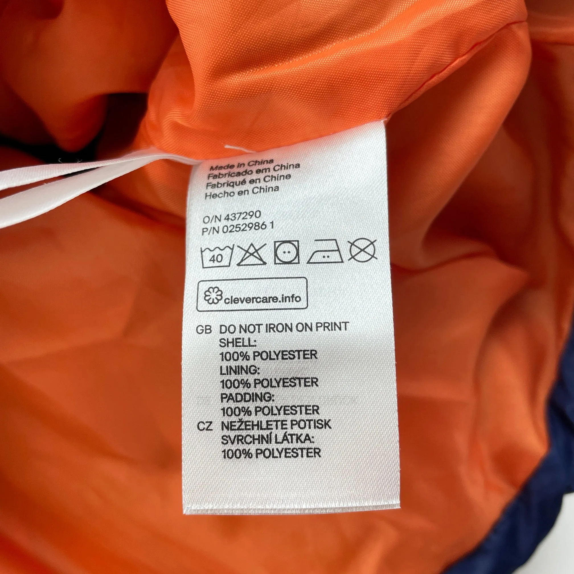 H&M blue puffer vest / sleeveless jacket, size 4, Pre-loved