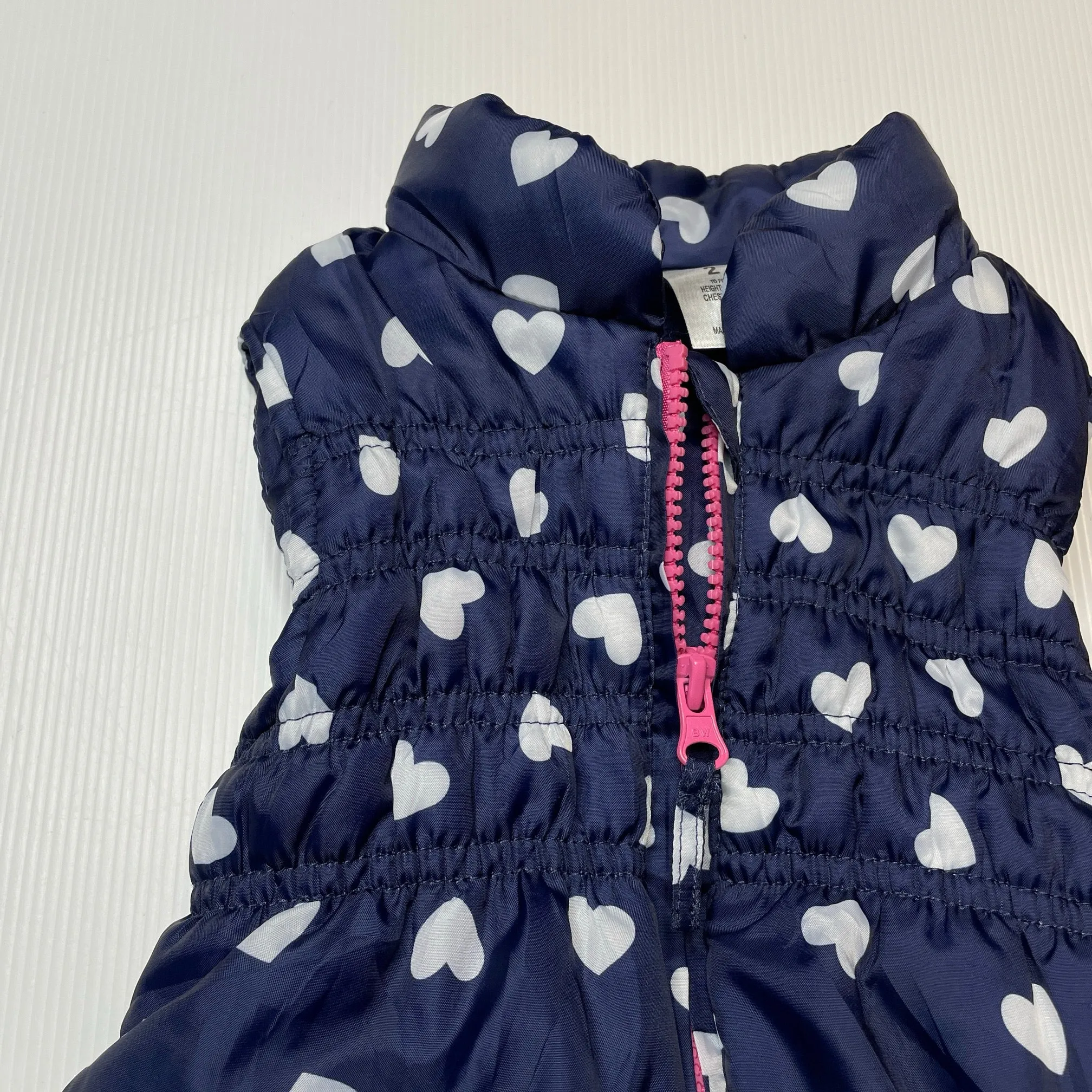 H&T fleece lined puffer vest / sleeveless jacket, size 2, Pre-loved