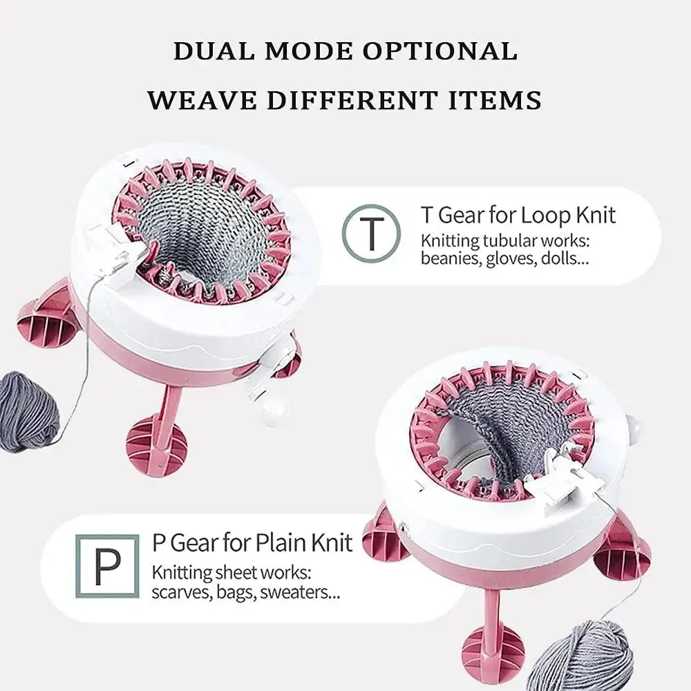 Hand Weaving Double Loom Knitting Machine for Scarves Hats and Socks - 22 Needles