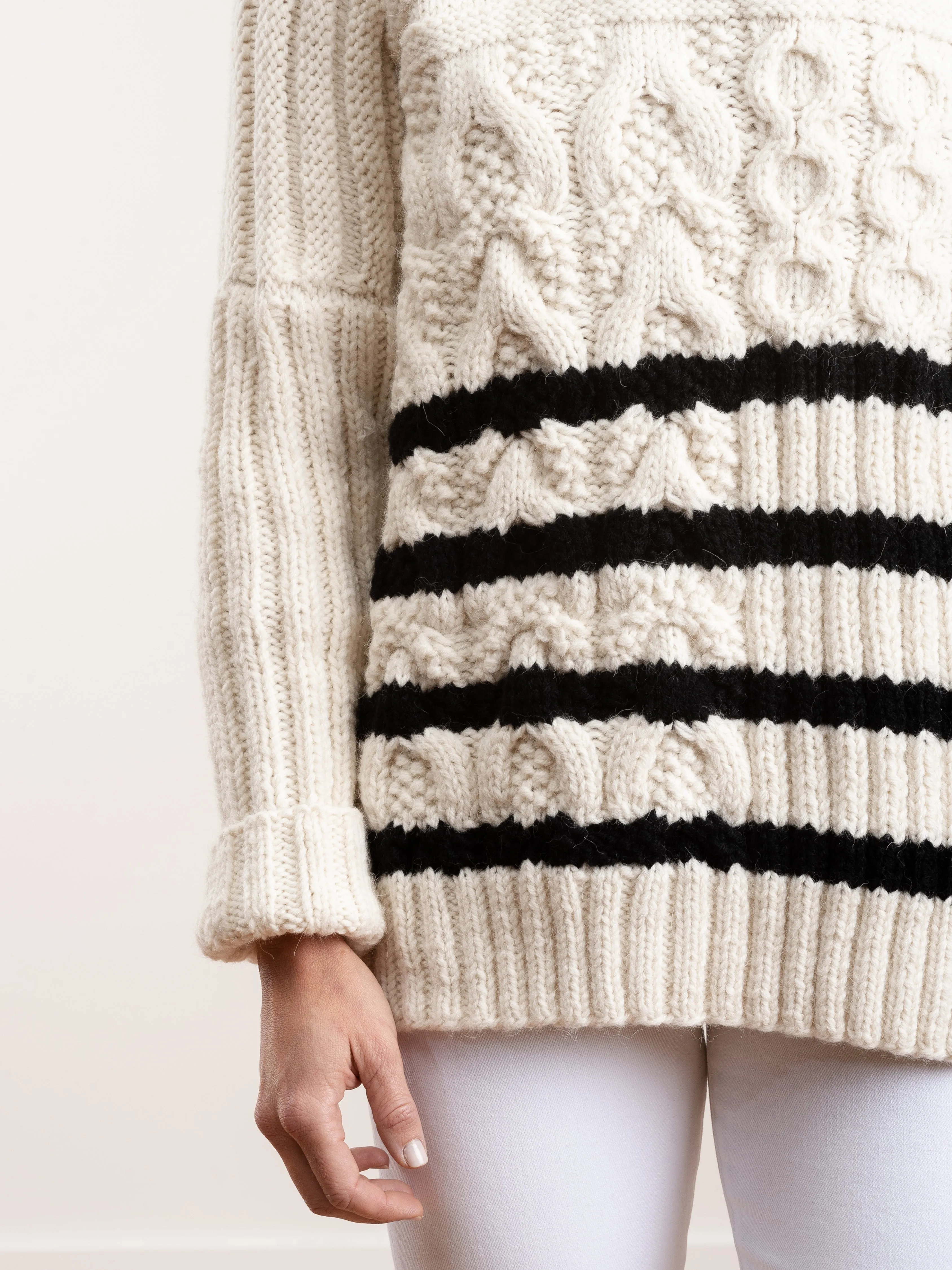handknit reverse mariner sweater