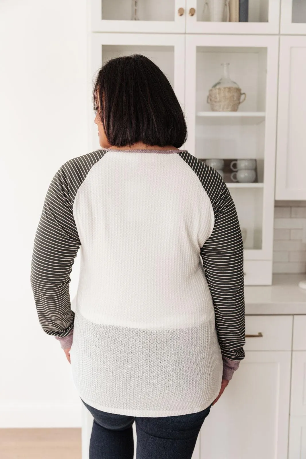 Hazel Blues® | Suave Stripes Raglan Top