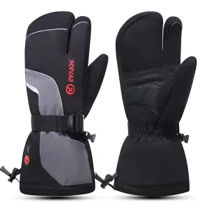Heated Mittens Battery Gloves Men Women, SAVIOR HEAT 2023 Flexible Crab Finger Rechargeable Ski Mitten with 7.4V 2200mAh Battery for Winter Snow Skating Camping Hunting Hiking Motorcycle
